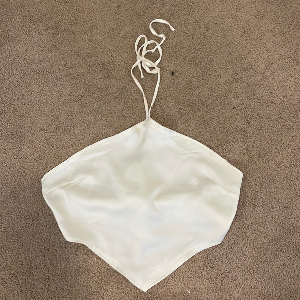 white halter blouse